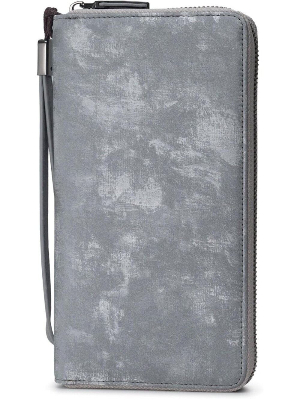 RFID Blocking Leather Zip Wallet Clutch - Large Capacity Travel Purse & Wristlet